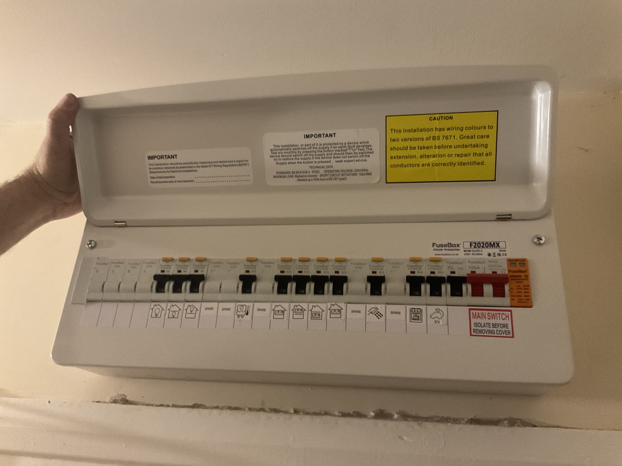 Consumer unit Fuse Box Labeling